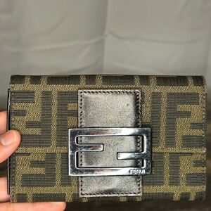 Fendi Brown and Black Wallet